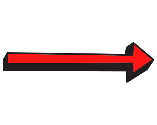 Red cute arrow free PNG transparent no background image 3 D