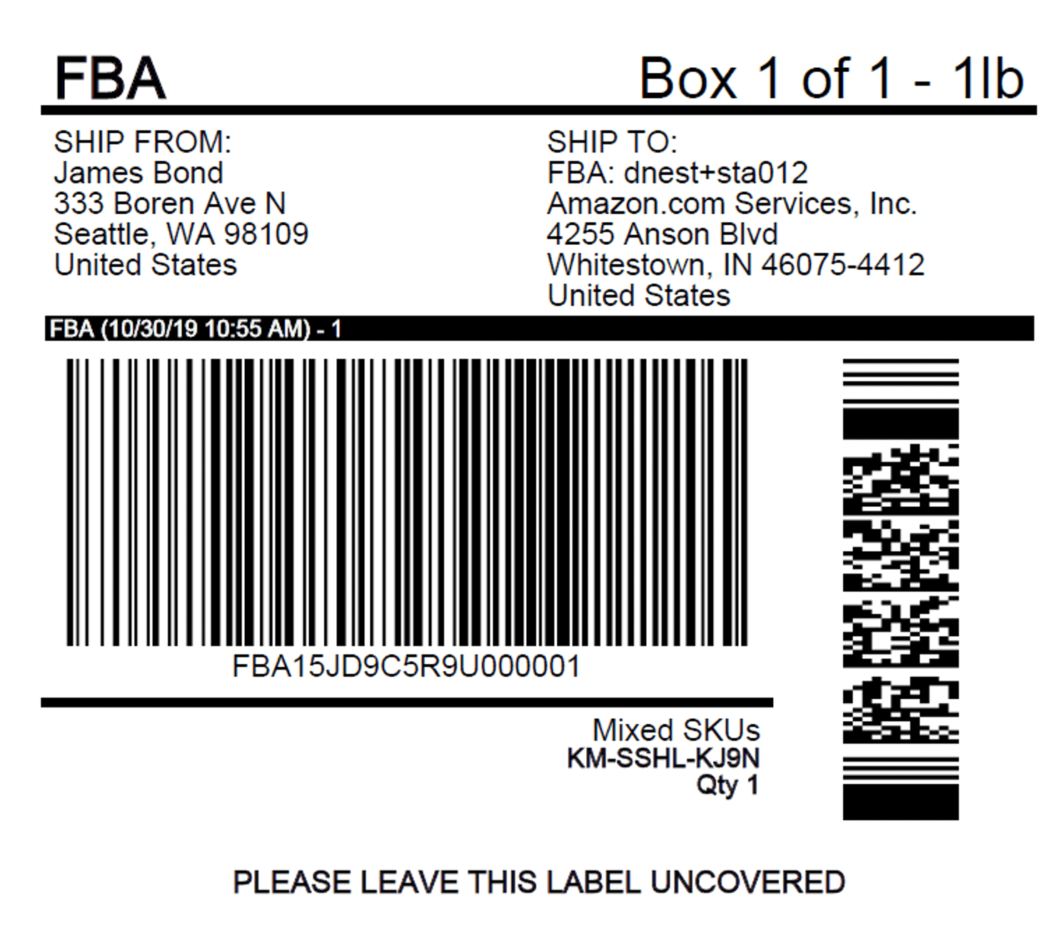 Amazon Fba Label Template