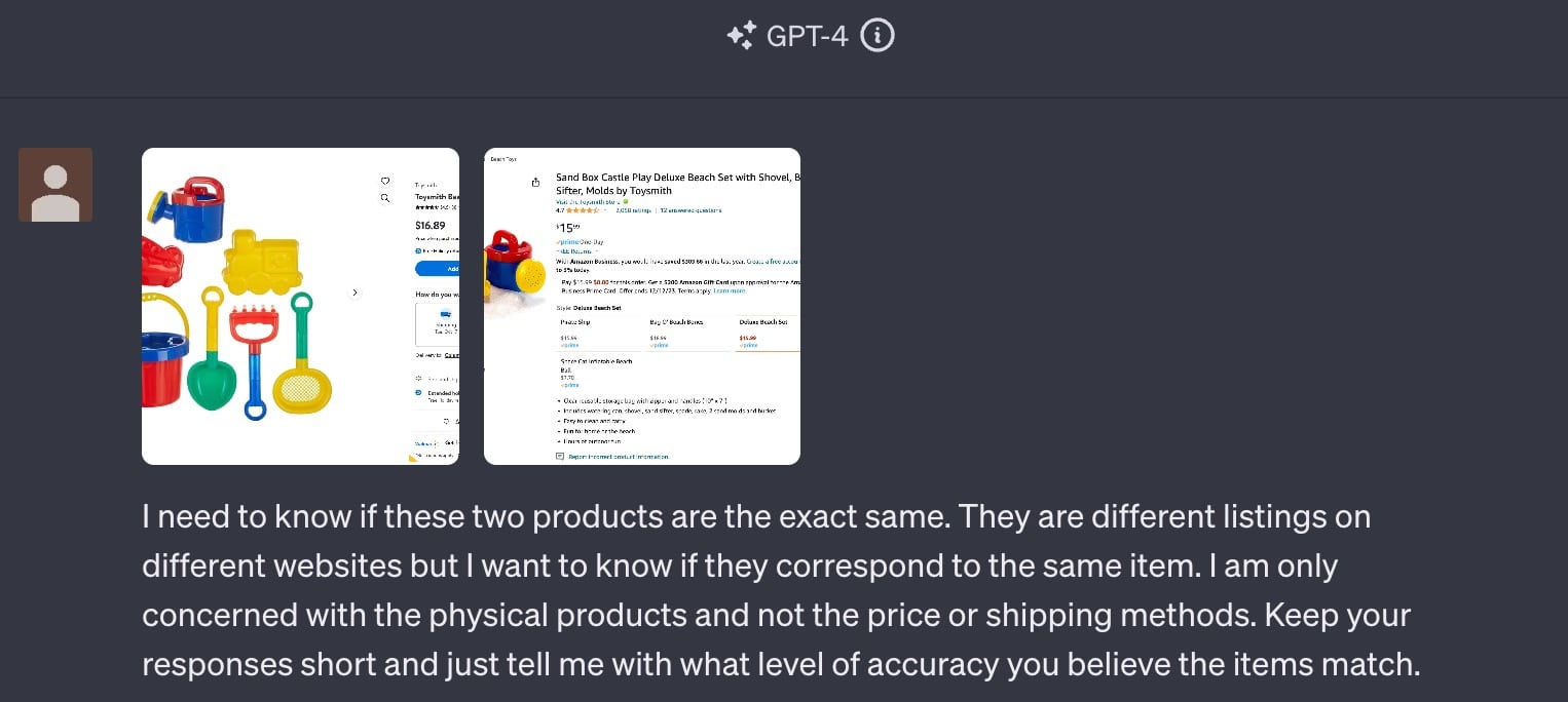 Amazon Matching with OCR in ChatGPT Amazon Matching with OCR in ChatGPT