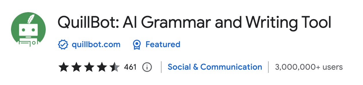 Quillbot Google Chrome