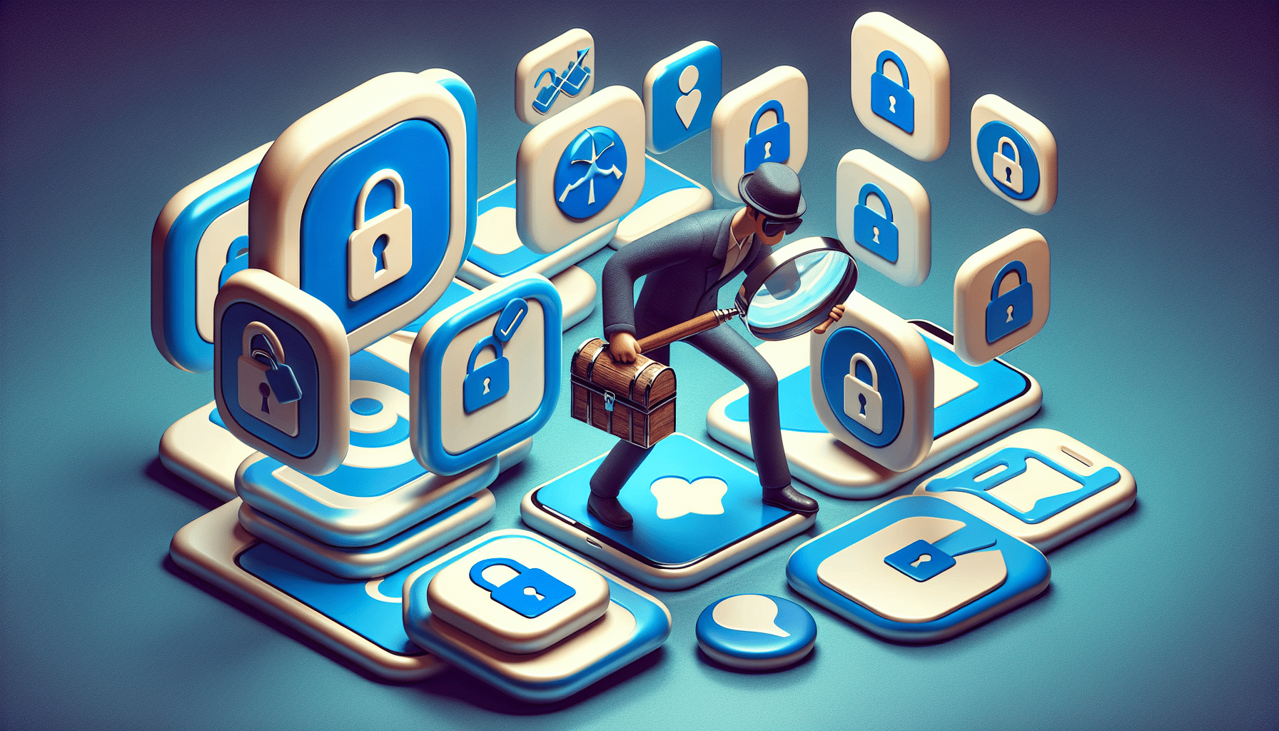 Illustration of cautious usage of third-party apps