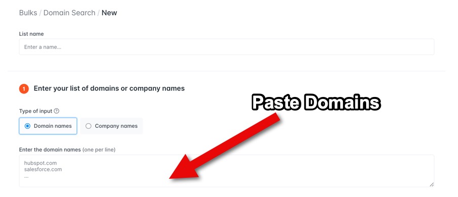 Hunter-io Domain names search