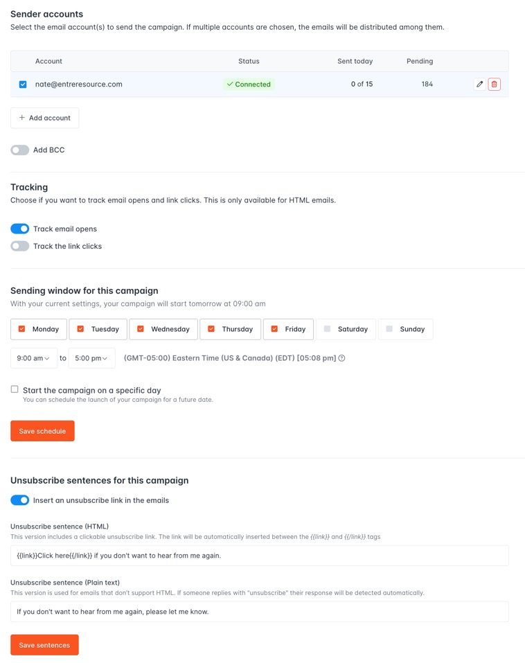 Sending hunter-io example Sending hunter-io example